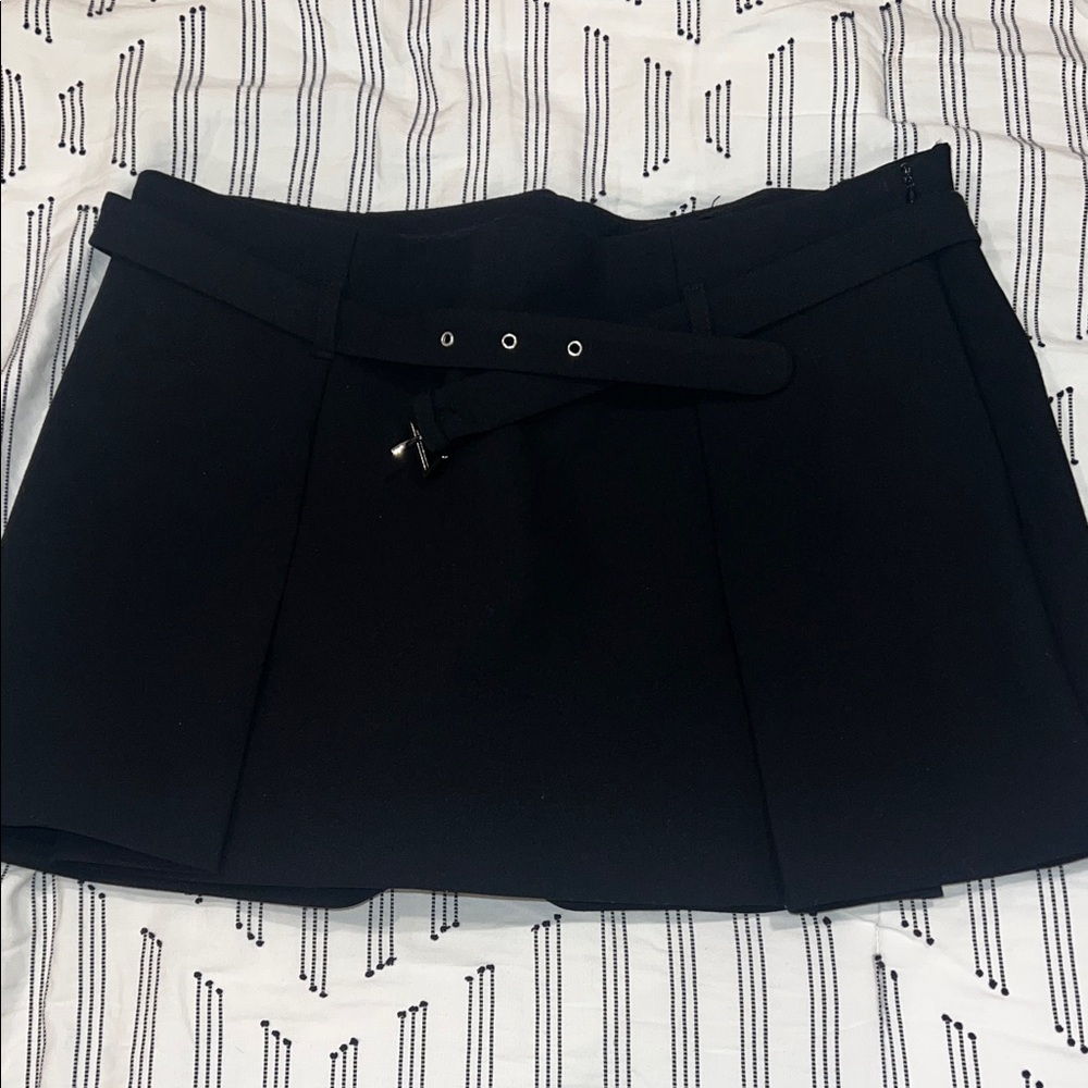 Zara Belted Black Skort with Pleat
